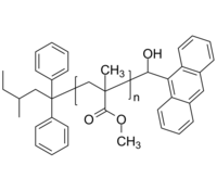 PMMA-AnOH 二苯烷基-聚甲基丙烯酸甲酯-蒽基 荧光标记高分子 Poly(methyl methacrylate), (α-anthracen-9-yl, ω-diphenylalkyl)-t