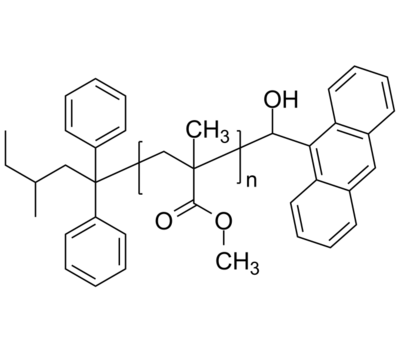 PMMA-AnOH 二苯烷基-聚甲基丙烯酸甲酯-蒽基 荧光标记高分子 Poly(methyl methacrylate), (α-anthracen-9-yl, ω-diphenylalkyl)-t