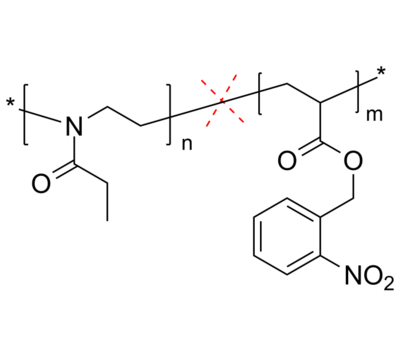 PEtOXZ-PONBA 聚乙基恶唑啉-聚丙烯酸硝基苄基酯 UV紫外光裂解 两亲性二嵌段共聚物