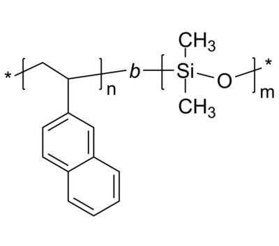 P2VN-PDMS 聚(2-乙烯基萘)-聚二甲基硅氧烷 荧光二嵌段共聚物 Poly(2-vinyl naphthalene)-b-poly(dimethylsiloxane)