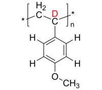 d1-P4MeOS 氘化聚(4-甲氧基苯乙烯-d1) Deuterated Poly(4-methoxystyrene-d1)