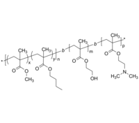 PMMAnBuMAran-PHEMA-PDMAEMA 聚甲基丙烯酸甲酯共甲基丙烯酸正丁酯-聚甲基丙烯酸羟乙酯-聚甲基丙烯酸二甲氨基乙酯 ABC三嵌段共聚物