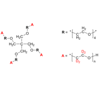 4dPEO-OH 4臂星形-聚(氘化环氧乙烷-d4) 氘化星形高分子 Poly(deuterated ethylene oxide-d4), star polymer