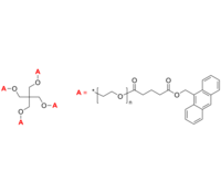 4-Arm PEG-An 4臂星形-聚乙二醇-蒽 荧光标记 Poly(ethylene oxide), (anthracen-9-yl glutarate)-terminated 4-arm star
