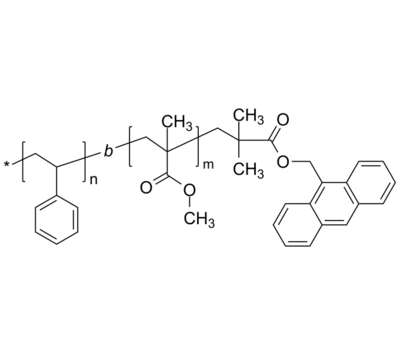 PS-PMMA-An 聚苯乙烯-聚甲基丙烯酸甲酯-蒽基 二嵌段共聚物 Poly(styrene)-b-poly(methyl methacrylate), ω-(anthracen-9-yl)-ter