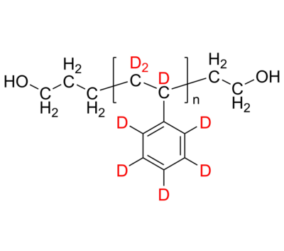 dPS-2OH 氘化聚苯乙烯-d8, α,ω-双羟基 Deuterated Poly(styrene-d8), α,ω-bis(hydroxy)-terminated