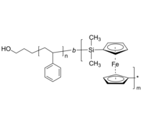 HO-PS-PFES 羟基-聚苯乙烯-聚二茂铁二甲基硅烷 二嵌段共聚物 Poly(styrene)-b-poly(ferrocenyl dimethyl silane), α-hydroxy-term