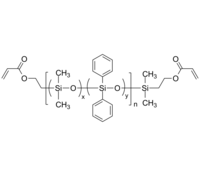 PDMSDPS-2Acrylate 聚二甲基硅氧烷共二苯基硅氧烷-双丙烯酸酯 双端双键 无规共聚物 Poly(dimethyl siloxane-co-diphenyl siloxane)