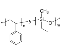 PS-PEtMS 聚苯乙烯-聚乙基甲基硅氧烷 二嵌段共聚物 Poly(styrene)-b-Poly(ethyl methylsiloxane)