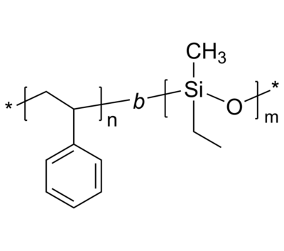 PS-PEtMS 聚苯乙烯-聚乙基甲基硅氧烷 二嵌段共聚物 Poly(styrene)-b-Poly(ethyl methylsiloxane)