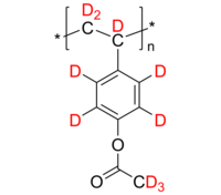 d10-PAcS/d10-P4AcS 氘化聚(4-醋酸酯基苯乙烯-d10) 完全氘化 Deuterated Poly(4-acetoxystyrene-d10)