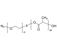 N3-PEG-PLA 叠氮基-聚乙二醇-聚丙交酯(聚乳酸) 生物降解两亲性二嵌段共聚物 Poly(ethylene oxide)-b-poly(lactide), α-azide-terminated