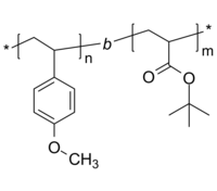 P4MeOS-PtBuA 聚(4-甲氧基苯乙烯)-聚丙烯酸叔丁酯 二嵌段共聚物 Poly(4-methyoxystyrene)-b-Poly(tert-butyl acrylate)
