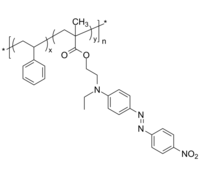 PSDR1MAran 聚苯乙烯共(分散红-1-甲基丙烯酸酯) 导电无规共聚物 Poly(styrene-co-Disperse Red-1 methacrylate), random