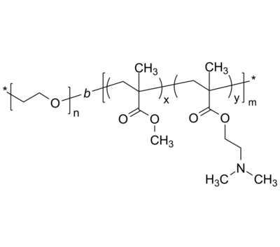 PEO-PMMADMAEMA 聚乙二醇-聚(甲基丙烯酸甲酯-co-甲基丙烯酸二甲胺基乙酯) 两亲性二嵌段共聚物