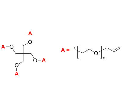 4-Arm PEG-allyl 4臂星形-聚乙二醇 末端双键 Poly(ethylene oxide), allyl-terminated 4-arm star polymer / Core: pen