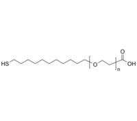 HOOC-PEG-C11-SH 羧基-聚乙二醇-十一烷基硫醇 Poly(ethylene glycol), (α-undecyl thiol, ω-carboxy)-terminated