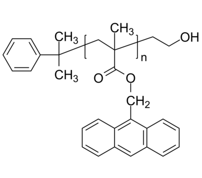 PAnMMA-OH 聚(甲基丙烯酸-9-蒽基甲酯), α-羟基封端 荧光高分子 Poly(anthacen-9-ylmethyl methacrylate), α-hydroxy-term