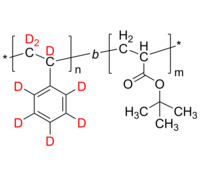 dPS-PtBuA 聚(氘化苯乙烯-d8)-聚丙烯酸叔丁酯 氘化二嵌段共聚物 Poly(deuterated styrene-d8)-b-poly(tert-butyl acrylate)