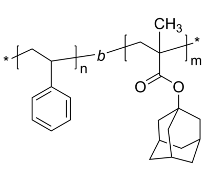 PS-PADMMA 聚苯乙烯-聚(1-金刚烷基甲基丙烯酸酯) 二嵌段共聚物 Poly(styrene)-b-Poly(1-adamantyl methacrylate)