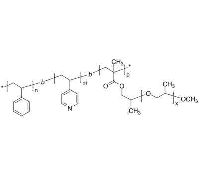PS-P4VP-PPGMA 聚苯乙烯-聚(4-乙烯基吡啶)-聚[低聚丙二醇甲醚]甲基丙烯酸酯 ABC三嵌段共聚物