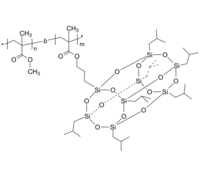 PMMA-P(POSSMA) 聚甲基丙烯酸甲酯-聚(七异丁基笼型聚倍半硅氧烷基丙基-甲基丙烯酸酯) 二嵌段共聚物
