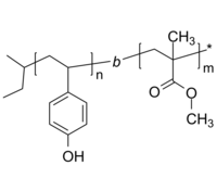 P4OHS-PMMA 聚(4-羟基苯乙烯)-聚甲基丙烯酸甲酯 两亲性二嵌段共聚物 Poly(4-hydroxystyrene)-b-Poly(methyl methacrylate)