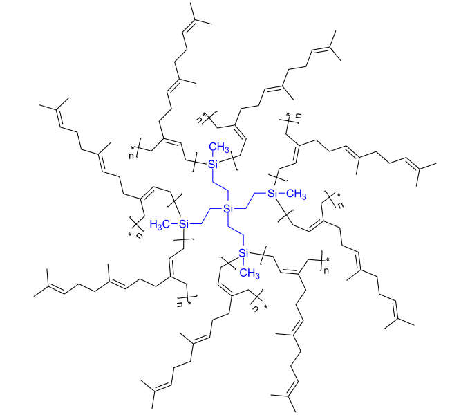 8-Arm Polyfarnesene 8臂星形-聚法尼烯/聚金合欢烯 Poly(1,4-farnesene), 8-arm star polymer