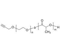 Alkyne-PEG-PLA 炔基-聚乙二醇-聚丙交酯(聚乳酸) 生物降解两亲性二嵌段共聚物 Poly(ethylene oxide)-b-poly(lactide), α-alkyne