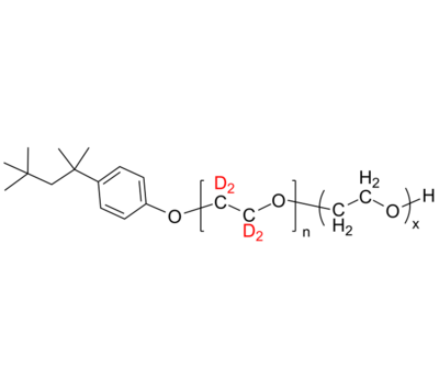 dPEO-HEO-TOP 氘化聚(乙二醇-d4)-叔辛基苯醚, ω-低聚乙二醇 Deuterated Poly(ethylene glycol-d4) tert-octylphenyl ether