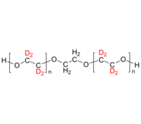 dPEO-2OH 氘化聚乙二醇-d4, 双羟基封端, 链中间为含氢连接剂 Deuterated Poly(ethylene glycol-d4), α,ω-bis(hydroxy)-terminate