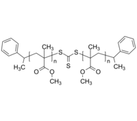 PMMA-RAFT-PMMA 聚甲基丙烯酸甲酯 三硫代碳酸酯(RAFT)位于链中间 Poly(methyl methacrylate), trithiocarbonate (RAFT moiety)