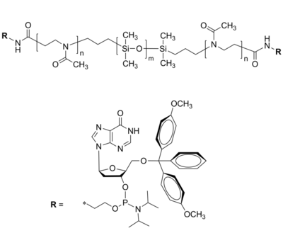 PMOXZ-PDMS-PMOXZ-2Inosine 聚(2-甲基恶唑啉)-聚二甲基硅氧烷-聚(2-甲基恶唑啉)-双肌苷 ABA三嵌段共聚物