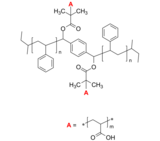PS-g-PAA 聚苯乙烯-聚丙烯酸 接枝共聚物 Poly(styrene)-graft-poly(acrylic acid), grafting on link in center