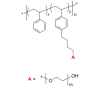 PSEOcomb/PS-g-PEO-OH 聚苯乙烯-聚乙二醇-羟基 接枝共聚物 Poly(styrene)-graft-poly(ethylene oxide), PEO is hydroxy-ter