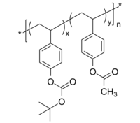 P4BocS4AcSran 聚(4-[叔丁氧基羰基]-苯乙烯)共(4-乙酰氧基苯乙烯) 无规共聚物