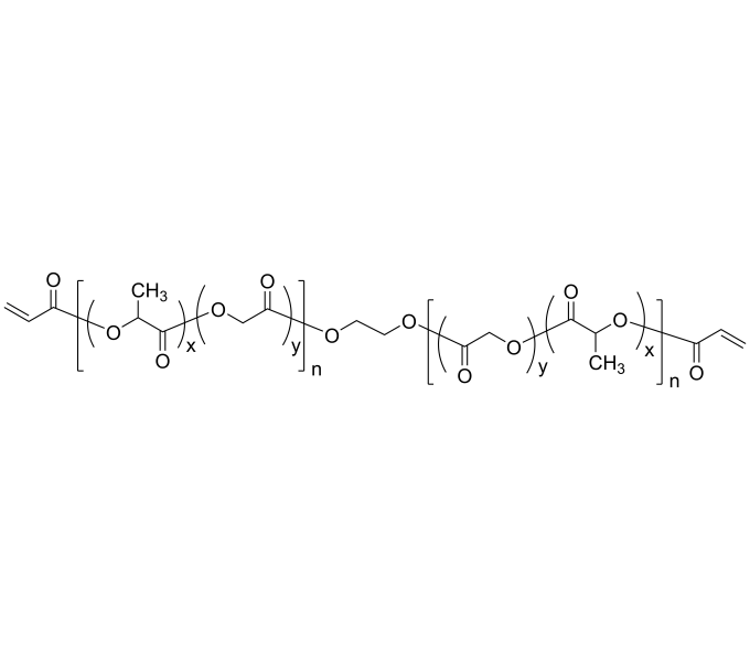 PDLLAGly-2Acrylate 聚丙交酯共乙交酯-双丙烯酸酯 链中间乙二氧基 Poly(DL-lactide-co-glycolide), α,ω-bis(acryloxy)-terminate