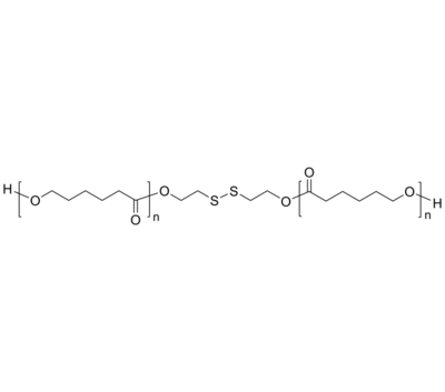 PCL-2OH-disulf 聚己内酯-双羟基 链中间为二硫键 生物降解高分子 Poly(ε-caprolactone), α,ω-bis(hydroxy)-terminated
