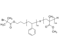 Br-PS-PMMA 溴基-聚苯乙烯-聚甲基丙烯酸甲酯 二嵌段共聚物 Poly(styrene)-b-poly(methyl methacrylate), α-bromo-terminated