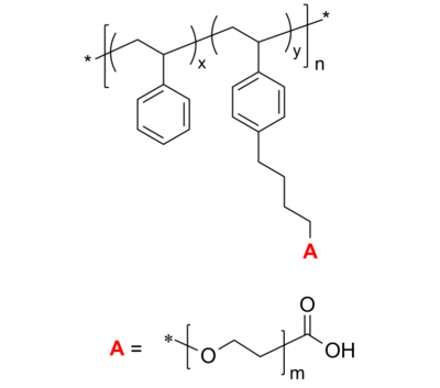 PSEOCOOHcomb/PS-g-PEO-COOH 聚苯乙烯-聚乙二醇-羧基 接枝共聚物 Poly(styrene)-graft-poly(ethylene oxide)