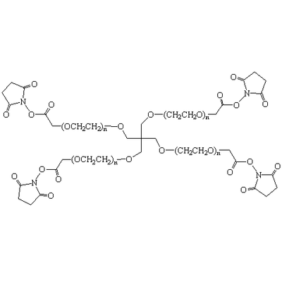 4臂星形-聚乙二醇-琥珀酰亚胺NHS酯 4-Arm PEG-SCM ( Multi-arm - PEG Succinimidyl NHS ester)