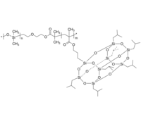 PDMS-P(POSSIsoBUMA) 聚二甲基硅氧烷-聚(七异丁基笼型聚倍半硅氧烷基丙基-甲基丙烯酸酯) 二嵌段共聚物