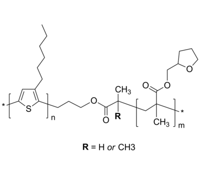 P3HT-PMMATHF 聚(3-己基噻吩-2,5-二基)-聚甲基丙烯酸四氢呋喃酯 导电二嵌段共聚物