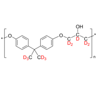 d11PHE 基于双酚A-d11的氘化聚羟基醚 氘化缩合高分子 Deuterated Poly(hydroxyether), based on (Bisphenol A)-d11