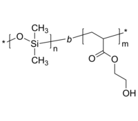 PDMS-PHEA 聚二甲基硅氧烷-聚(丙烯酸2-羟乙基酯) 两亲性二嵌段共聚物 Poly(dimethylsiloxane)-b-poly(2-hydroxyethyl acrylate)