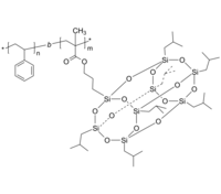 PS-P(POSSMA) 聚苯乙烯-聚(七异丁基笼型聚倍半硅氧烷基丙基-甲基丙烯酸酯) 二嵌段共聚物
