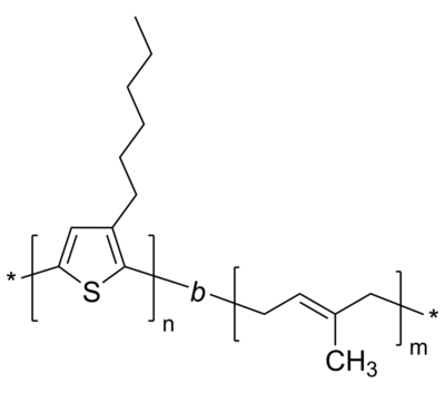 P3HT-PIP 聚(3-己基噻吩-2,5-二基)-聚(1,4-异戊二烯) 导电二嵌段共聚物 Poly(3-hexylthiophene-2,5-diyl)-b-poly(1,4-isoprene)