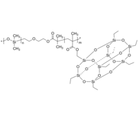 PDMS-P(POSSEtMA) 聚二甲基硅氧烷-聚(七乙基笼型聚倍半硅氧烷基甲基-甲基丙烯酸酯) 二嵌段共聚物