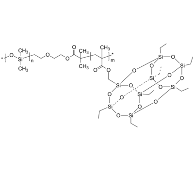 PDMS-P(POSSEtMA) 聚二甲基硅氧烷-聚(七乙基笼型聚倍半硅氧烷基甲基-甲基丙烯酸酯) 二嵌段共聚物
