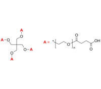 4-Arm PEG-COOH 4臂星形-聚乙二醇-羧基 Poly(ethylene oxide), (carboxy[succinic acid])-terminated 4-arm star